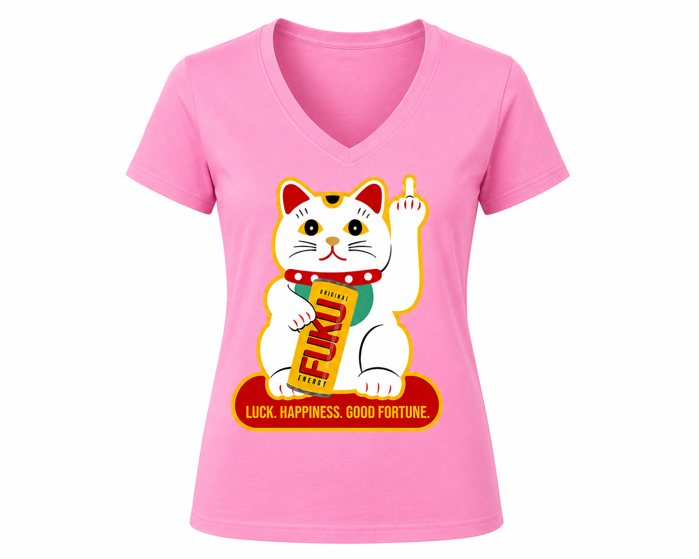 Women's V-Neck (Middle Finger Up)