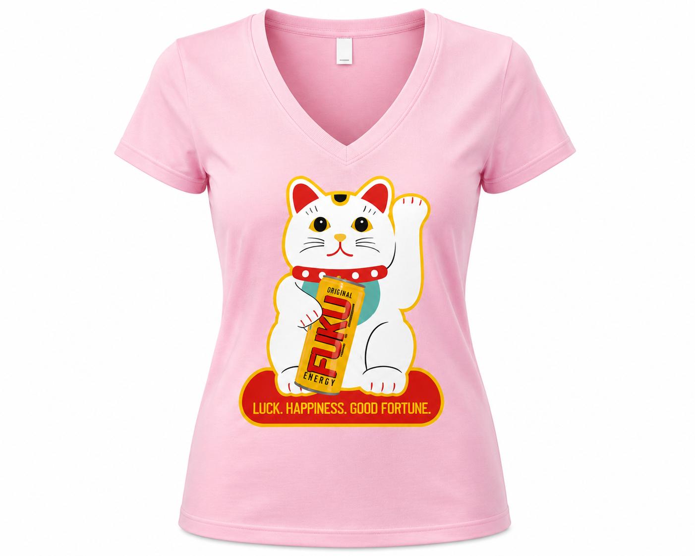 Women's V-Neck (Lucky Cat)