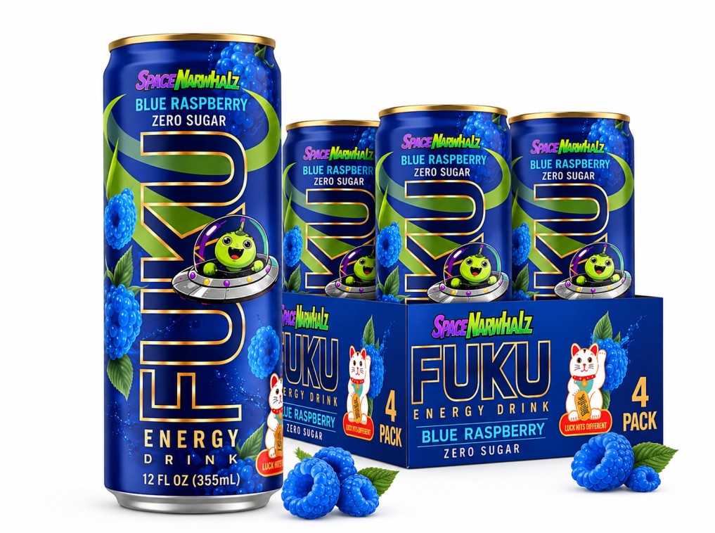 FUKU BLUE RASPBERRY ZERO SUGAR (12-PACK) - FREE SHIPPING