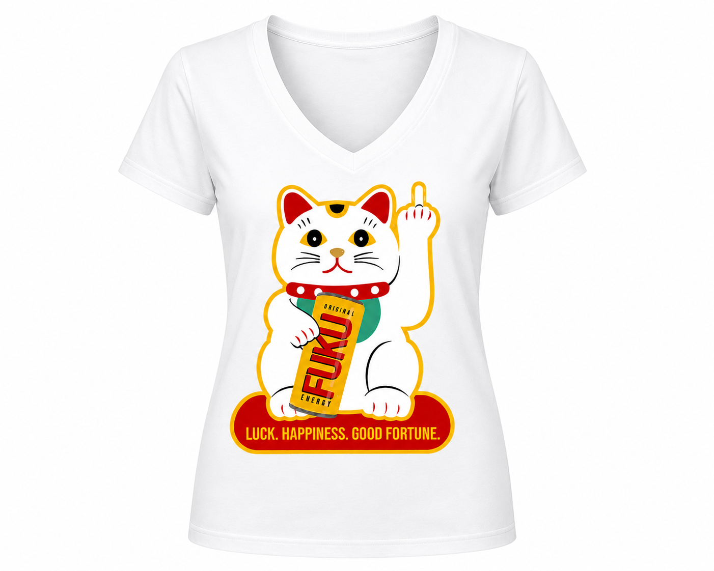 Women's V-Neck (Middle Finger Up)